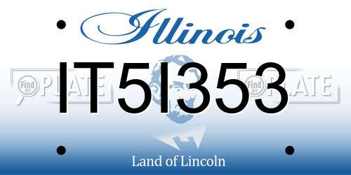 IT5I353 Illinois License Plate