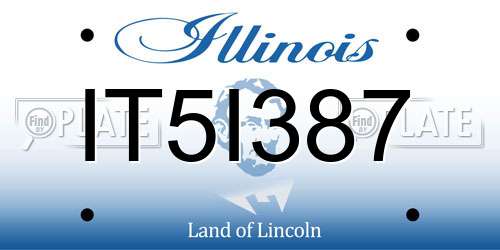 IT5I387 Illinois License Plate