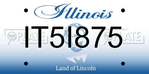 IT5I875 Illinois License Plate