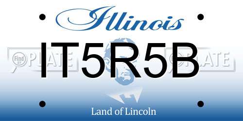 IT5R5B Illinois License Plate