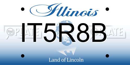 IT5R8B Illinois License Plate