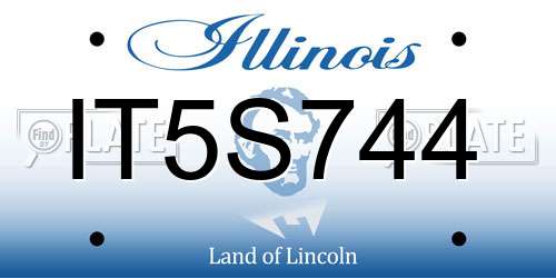 IT5S744 Illinois License Plate