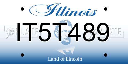 IT5T489 Illinois License Plate