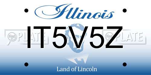 IT5V5Z Illinois License Plate