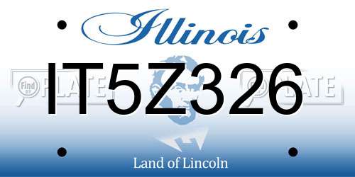 IT5Z326 Illinois License Plate