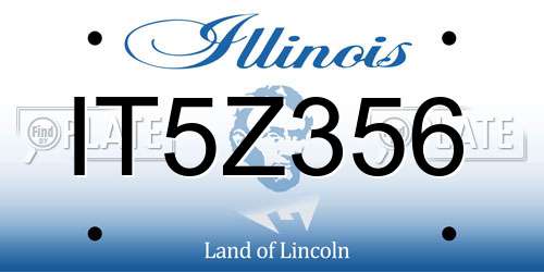IT5Z356 Illinois License Plate
