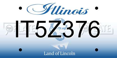 IT5Z376 Illinois License Plate