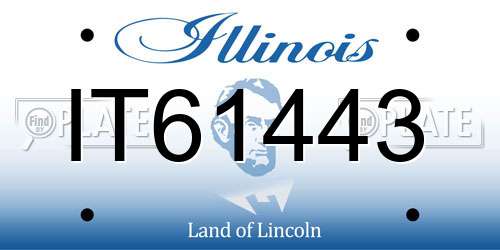 IT61443 Illinois License Plate