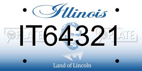 IT64321 Illinois License Plate