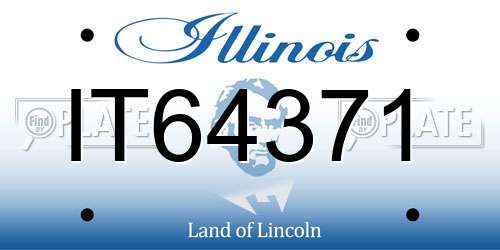 IT64371 Illinois License Plate