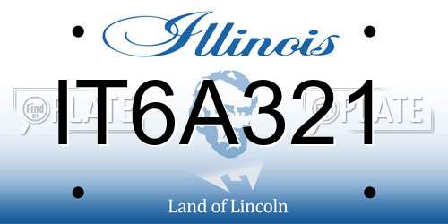 IT6A321 Illinois License Plate