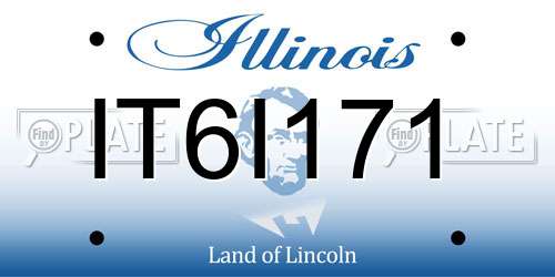 IT6I171 Illinois License Plate