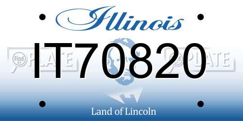 IT70820 Illinois License Plate