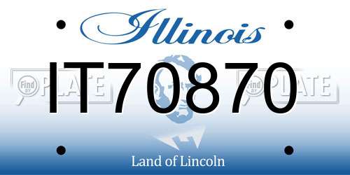 IT70870 Illinois License Plate