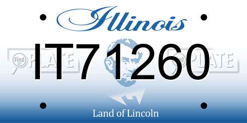 IT71260 Illinois License Plate