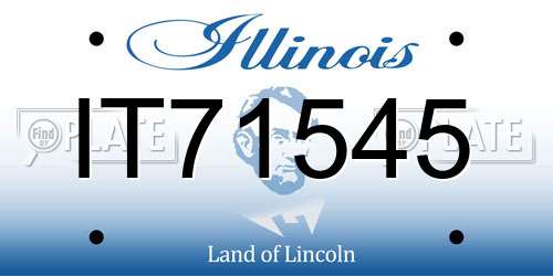 IT71545 Illinois License Plate