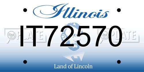 IT72570 Illinois License Plate
