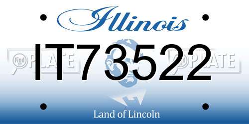 IT73522 Illinois License Plate