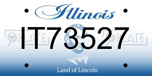 IT73527 Illinois License Plate