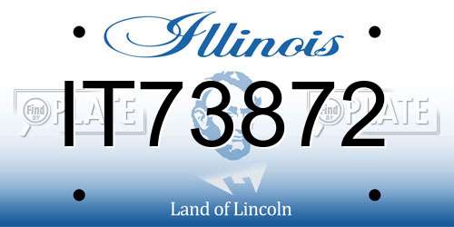 IT73872 Illinois License Plate