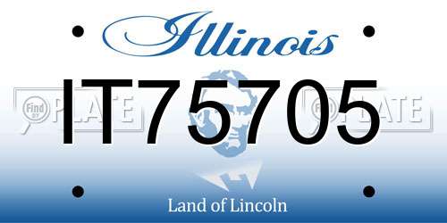 IT75705 Illinois License Plate