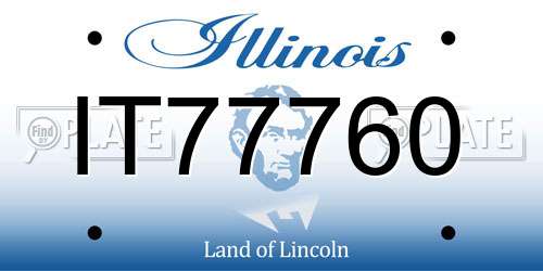 IT77760 Illinois License Plate