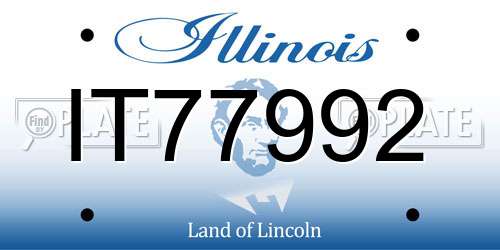 IT77992 Illinois License Plate