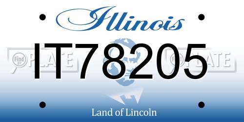 IT78205 Illinois License Plate