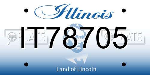 IT78705 Illinois License Plate