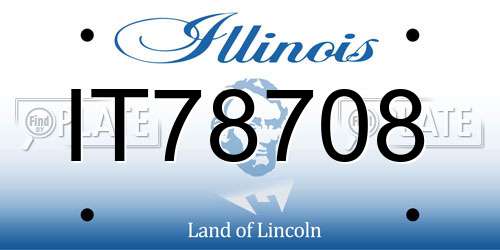 IT78708 Illinois License Plate