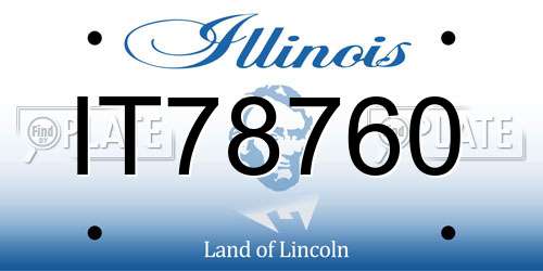 IT78760 Illinois License Plate