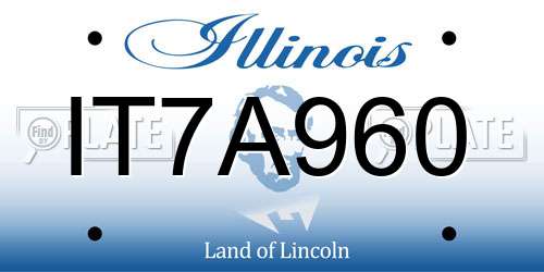 IT7A960 Illinois License Plate