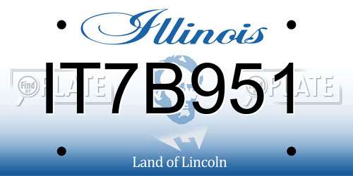 IT7B951 Illinois License Plate