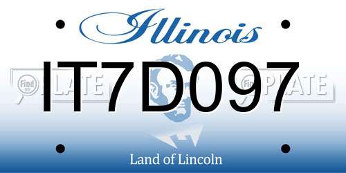IT7D097 Illinois License Plate