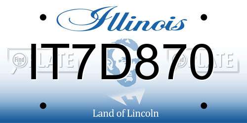 IT7D870 Illinois License Plate