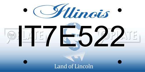 IT7E522 Illinois License Plate