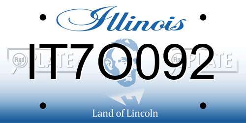 IT7O092 Illinois License Plate