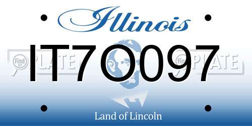 IT7O097 Illinois License Plate