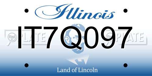 IT7Q097 Illinois License Plate