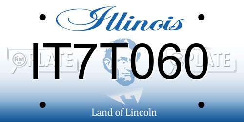 IT7T060 Illinois License Plate