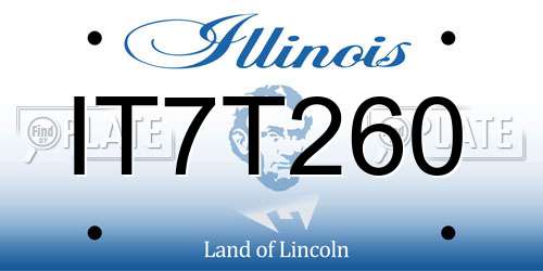 IT7T260 Illinois License Plate