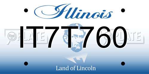 IT7T760 Illinois License Plate