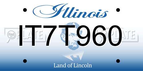 IT7T960 Illinois License Plate