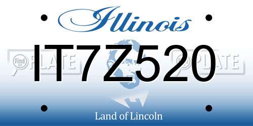IT7Z520 Illinois License Plate