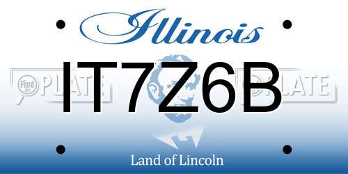 IT7Z6B Illinois License Plate