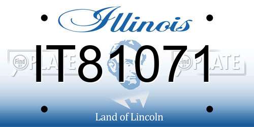 IT81071 Illinois License Plate