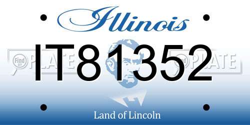 IT81352 Illinois License Plate
