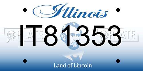 IT81353 Illinois License Plate