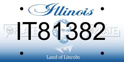IT81382 Illinois License Plate