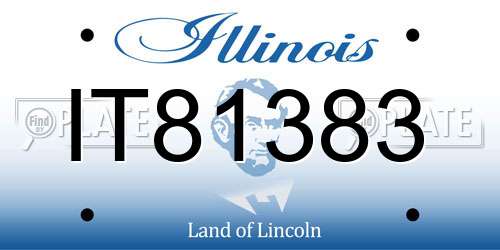 IT81383 Illinois License Plate